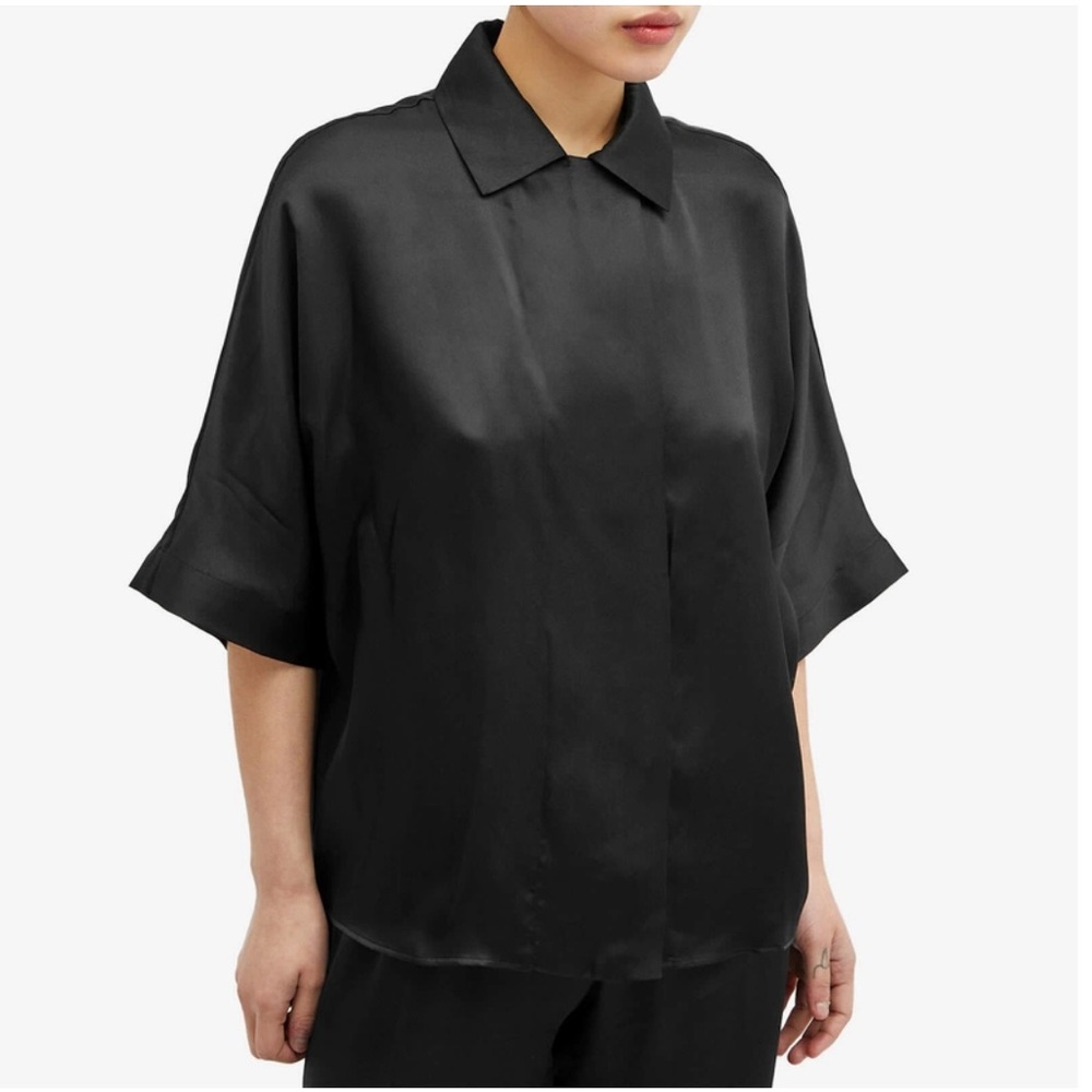Anine Bing Julia Shirt Black | Size Medium |